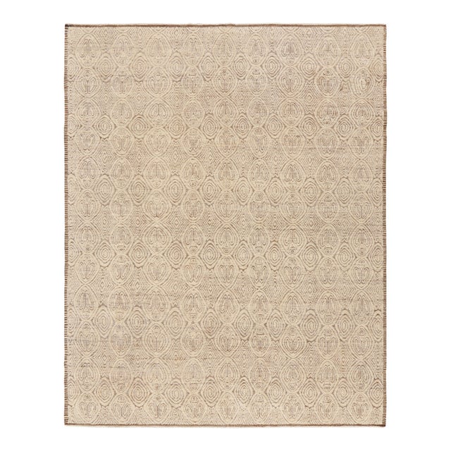 Rug & Kilim’s Moroccan Style Rug in Beige-Brown with Geometric Patterns - 9x12 For Sale