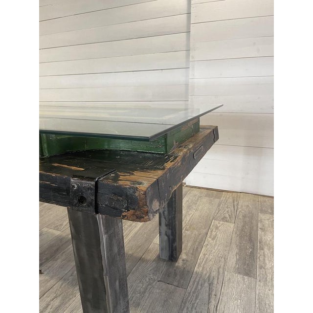 Metal Vintage Industrial A- 360 Dining Table, 1950 For Sale - Image 7 of 18