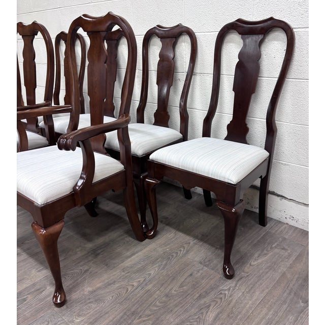 White Vintage Pennsylvania House Queen Anne Dining Chairs - Full Set of 6 For Sale - Image 8 of 16