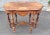 1930s Edwardian Refinished Mahogany and Burl Walnut Banded Top Console Table For Sale In Washington DC - Image 6 of 12