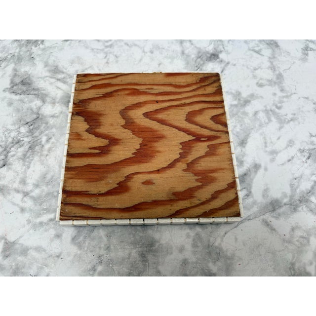 Vintage Midcentury 1970s mosaic tile hot plate or plant tray also nice as a spoon rest or candle tray.