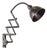 Vintage Machine Black Scissor Lamp with Gooseneck, 1960s For Sale