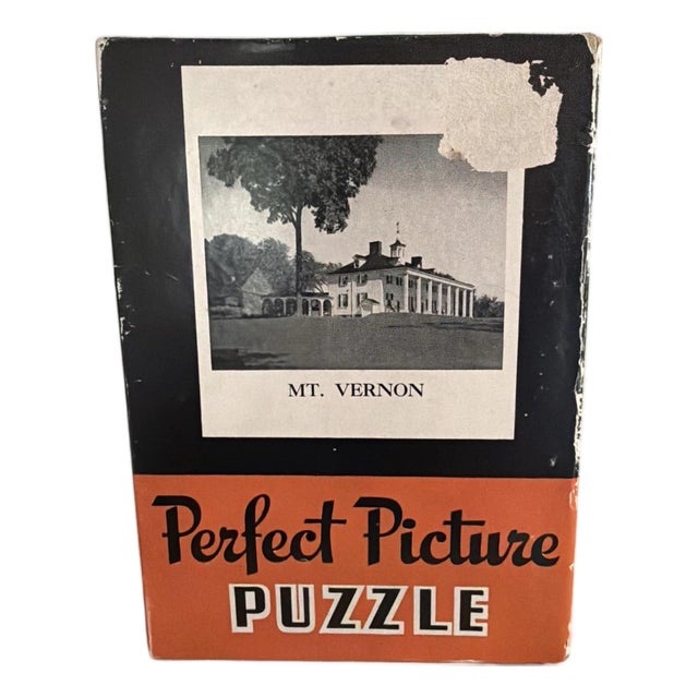 1940s Perfect Picture Puzzle of George Washington’s Mount Vernon - World War II Era For Sale