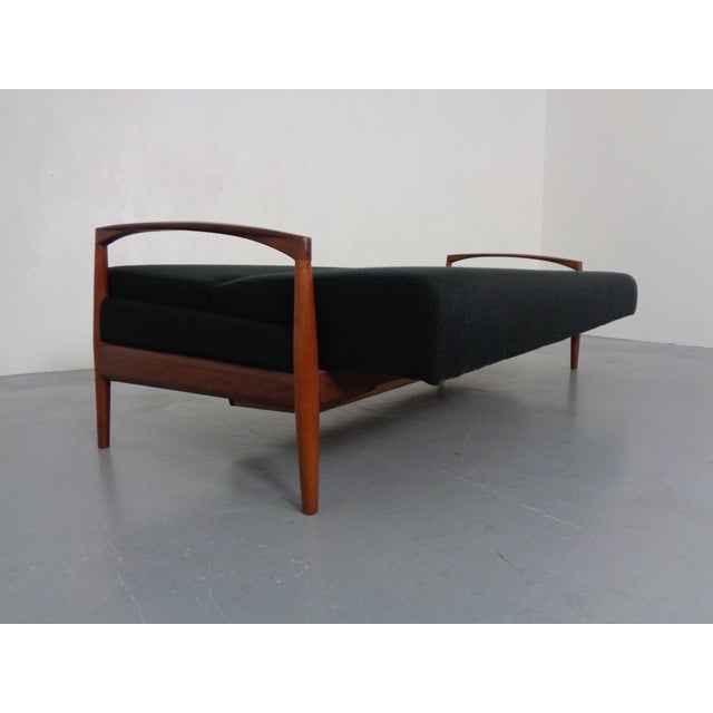 Black Teak Sofa or Daybed by Carl Straub for Goldfeder, Germany, 1950s For Sale - Image 8 of 18