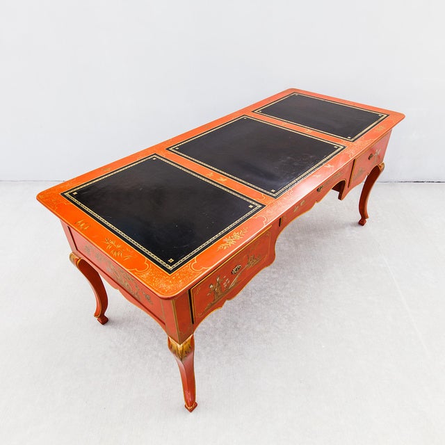 Vintage French Regency Chinoiserie Writing Desk by Baker, 1980s For Sale - Image 13 of 15