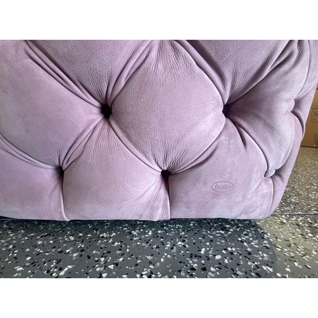 Chesterfield Style Baxter Sofa in Nubuck Leather For Sale In Orlando - Image 6 of 7