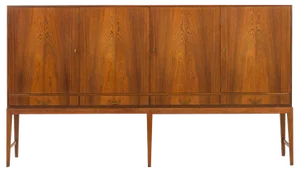 Rosewood Highboard by Severin Hansen, Denmark, 1960s