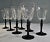 Modern Onyx & Clear Crystal Glasses - Set of 8 For Sale - Image 3 of 5