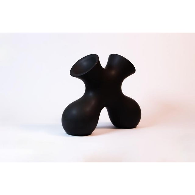 Brown Tabono Vase in Ceramic by Soheila Mahmoodi For Sale - Image 8 of 18