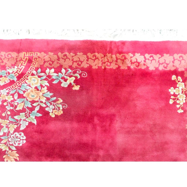 1950s 1950s Chinese Art Deco Style Rug For Sale - Image 5 of 11