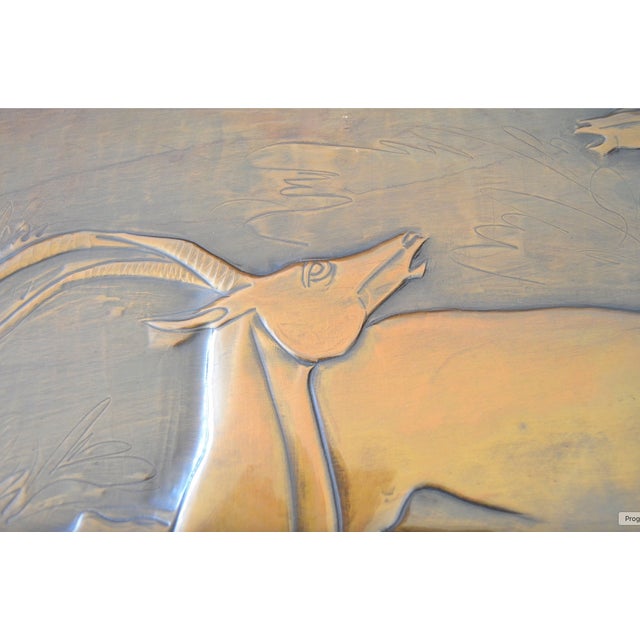 1960s Mid-Century Modern Copper Antelope from Amaranto, 1960s For Sale - Image 5 of 9
