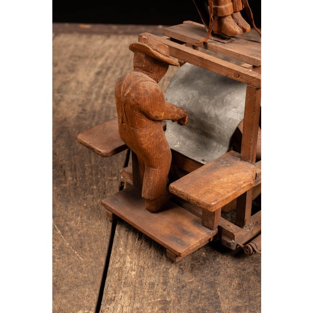 Wood Antique Folk Art Whirligig Mechanical Figure For Sale - Image 7 of 10