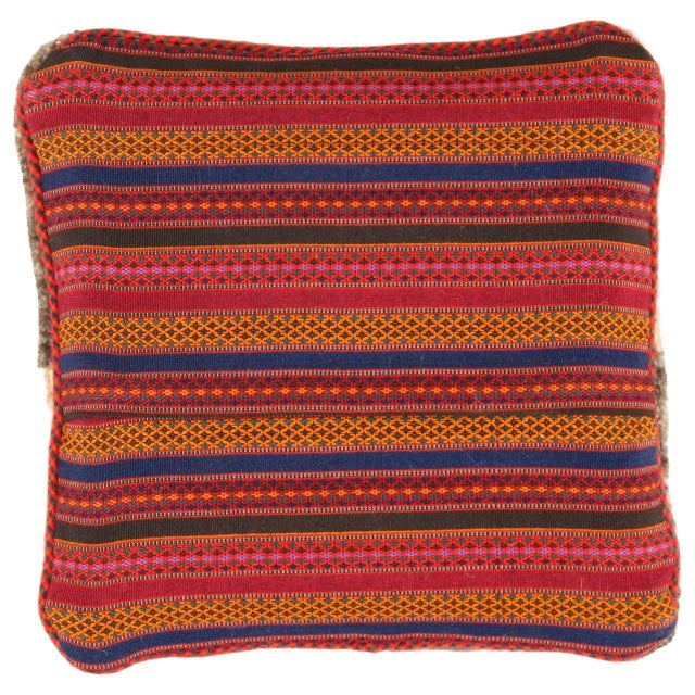 This Gabbeh pillow is made of high-quality LAMBS WOOL The piece was crafted with good workmanship. Gabbeh Pillows are made...