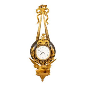 Empire Bronze and Ormolu Cartel Clock by Bailly, Paris
