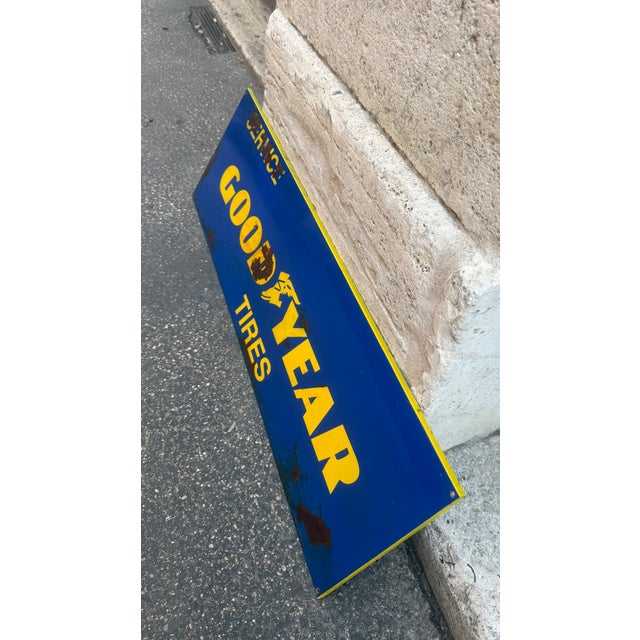 Enamel Good Year Sign, 1970s For Sale - Image 4 of 7