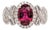 1.2ct Stunning Rubellite Tourmaline Ring With Natural Diamonds: Solid 14k Gold, Size 6.75 For Sale