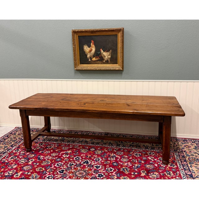 Antique French Country Farmhouse Dining Table Honey Oak 98"w C. Late 19thC For Sale - Image 17 of 18