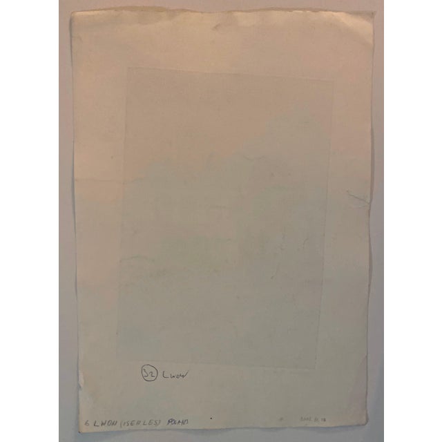 Late 20th Century Dora Szampanier, Etching of destroyed synagogue - Lwow, Poland For Sale - Image 5 of 6