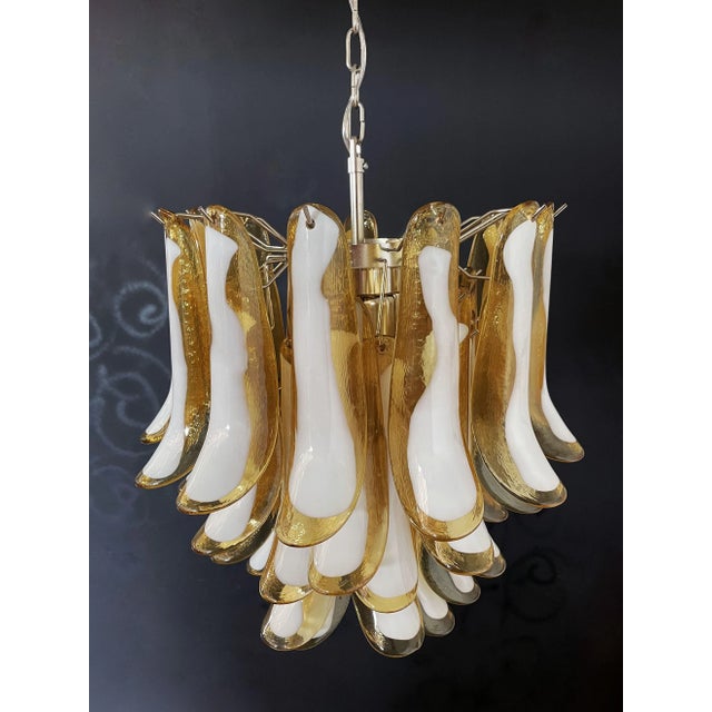 1970s Vintage Italian Caramel Murano Glass Chandelier from Mazzega, 1970s For Sale - Image 5 of 18