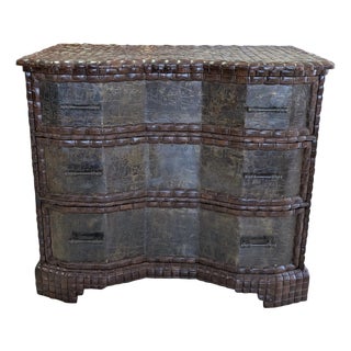 Vintage Maitland Smith 3 Drawer Chest, Dresser For Sale