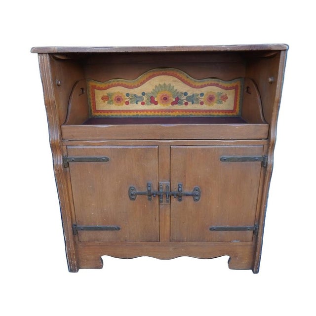This gorgeous original Monterey piece is truly exceptional. It retains its original hardware, finish, and hand-painted...