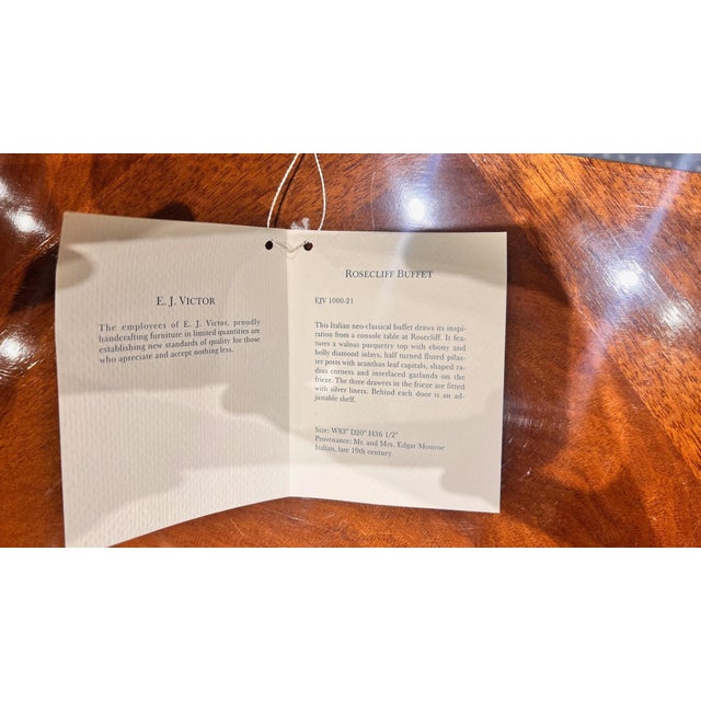 2000s e.j. Victor Regency-Style Mahogany Sideboard With Gilt Accents For Sale - Image 11 of 12