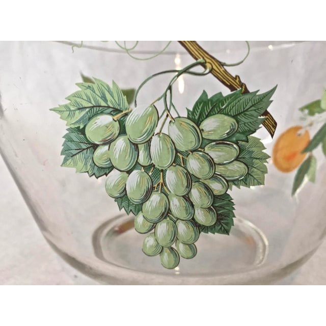 Beautifully Handpainted 1950's West Virginia Glass Co Fruit motif Bowl can be used for fruit fruit salad or anything your...