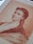 Red 19th Century Hand Drawn Original Sanguine Portrait of a Young Woman - Signed For Sale - Image 8 of 13