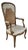Late 20th Century Louis XV Style Brass Nail Studded, Caned and Partial Upholstered Fauteuil For Sale