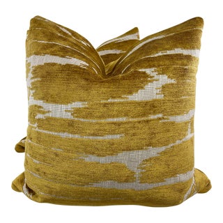 Scalamandre “Merisier” in Miel 22” Pillows-A Pair For Sale