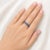 Modern Late 20th Century Size 6.5 18K White Gold Sapphire Diamond Eternity Wedding Band Ring For Sale - Image 3 of 3
