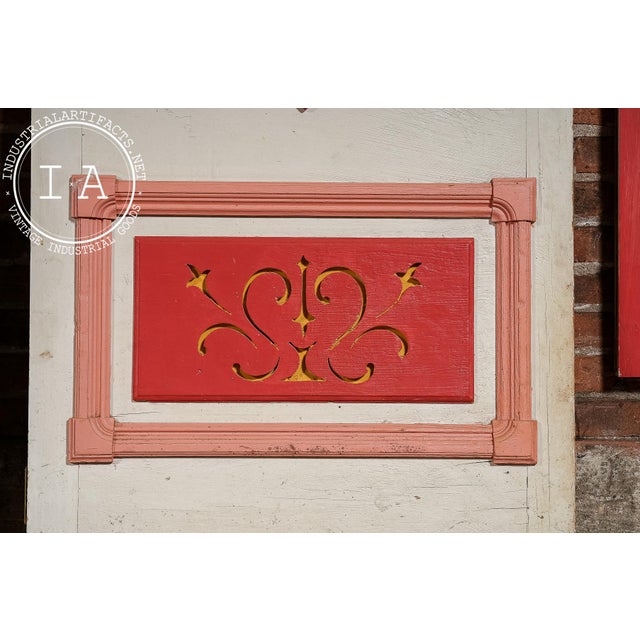 Antique Salvaged New Orleans Architectural Door & Window Panel Set For Sale - Image 12 of 14