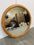 Design Plus Gallery presents a Vintage Round Oak Framed Wall Mirror. This round oak wood wall mirror brings warmth and...