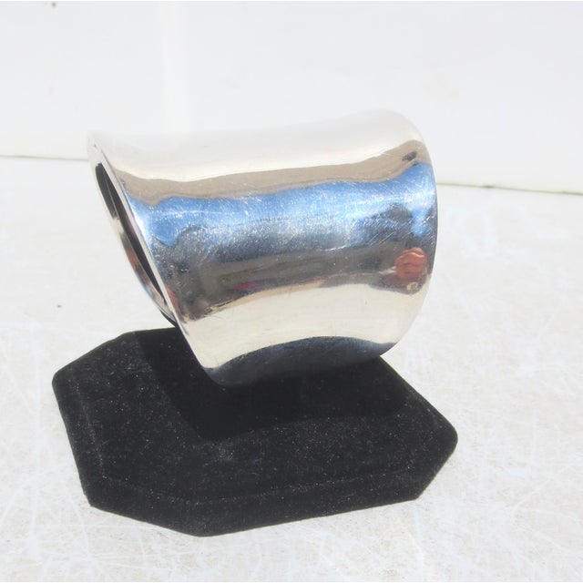 Modern Sterling Silver Modernist Cuff For Sale - Image 3 of 6