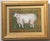 White sheep, forest green, antique white with a hint of orange in the border. Realism , Folk Art, English Traditional...