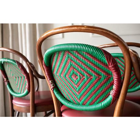 Wood Vintage Cafe Armchairs by Shelby Williams Industries in the Style of Micheal Thonet , Set of 8 For Sale - Image 7 of 17