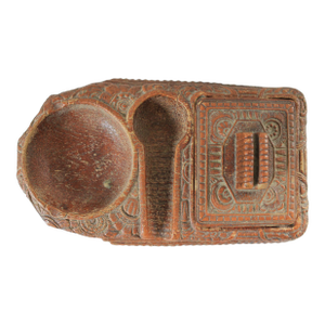 Vintage Aztec Cigarette Box Pipe Holder Ashtray Combo