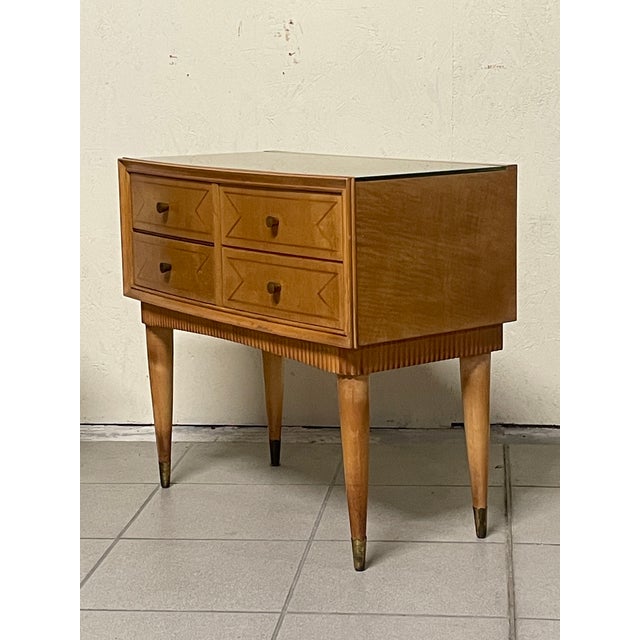Mid-Century Modern Mid-Century Modern Italian Style Bedside Tables, 1950s, Set of 2 For Sale - Image 3 of 18