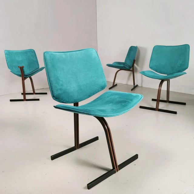 Saporiti Italia Vintage Italian Dining Chairs from Saporiti Italia, 1980s, Set of 4 For Sale - Image 4 of 8