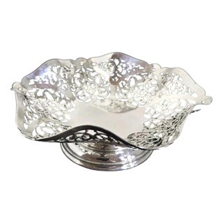 Mid-Century Modern English Sterling Silver Trinket Dish, 1974 For Sale