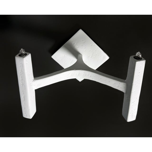 Plaster of Paris, Minimalist Design Wall Sconce For Sale - Image 11 of 13