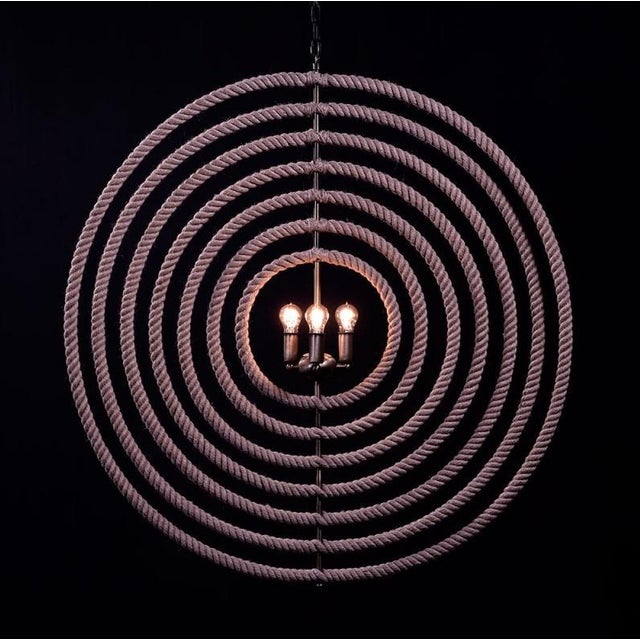 Early 21st Century Eclips Round Rope Chandelier For Sale - Image 5 of 5