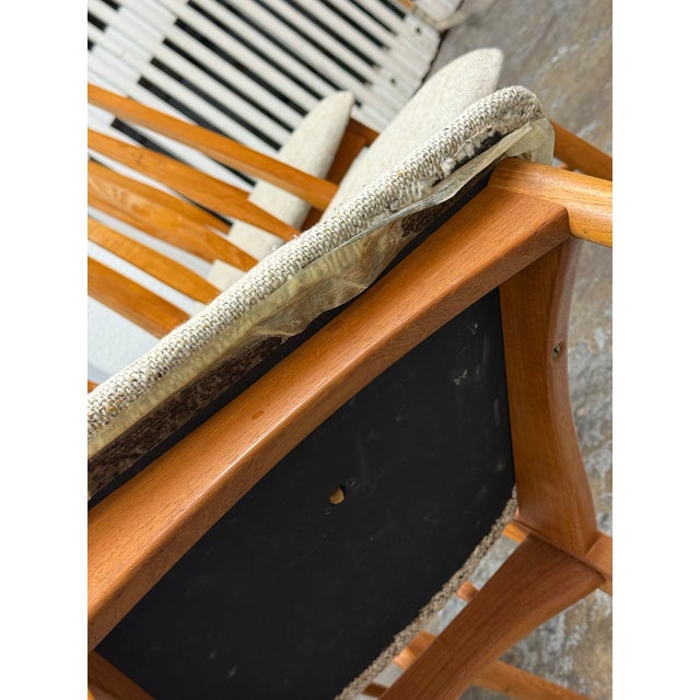 Wood Glostrup Extension Dining Table + Six Eva Side Chairs by Niels Koefoed for Koefoeds Hornslet, Circa 1960's For Sale - Image 7 of 12