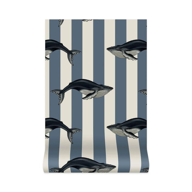 House of Hackney House of Hackney Baleana Wallpaper - Denim For Sale - Image 4 of 4