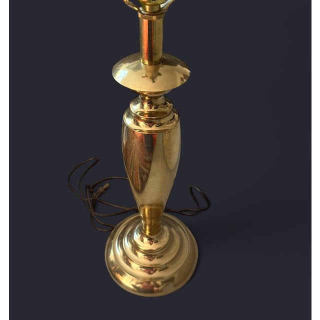 Vintage Stiffel Candlestick Style Brass Lamp For Sale - Image 9 of 10