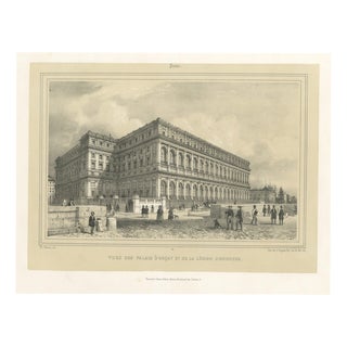 After Benoist, Palais d'Orsay and Legion D'honneur, Paris, 1845, Lithograph For Sale