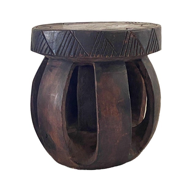 1980s Vintage African Baga Low Stool Guinea-Bissau For Sale - Image 5 of 5