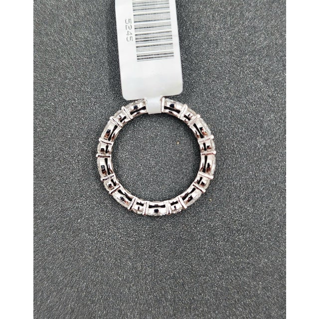 Metal 1.26 Ct Diamond Eternity Band Size 6.5 For Sale - Image 7 of 8