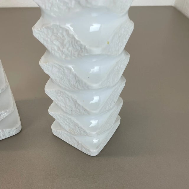 Original Porcelain Op Art Vases by Royal Bavaria KPM, Germany, 1970s, Set of 2 For Sale - Image 10 of 18