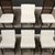 Mid-Century Modern Vintage Ebonized White Dining Chairs - Set of 6 For Sale - Image 3 of 9